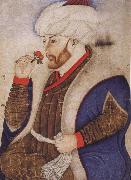 Naqqash Sinan Bey Portrait of the Ottoman sultan Mehmed the Conqueror oil painting